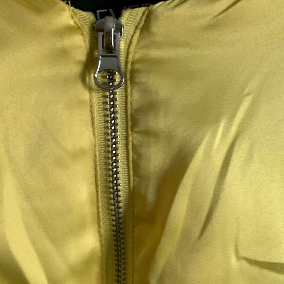 Forever 21 Yellow Satin Bomber New York Plus size - Picture 11 of 13